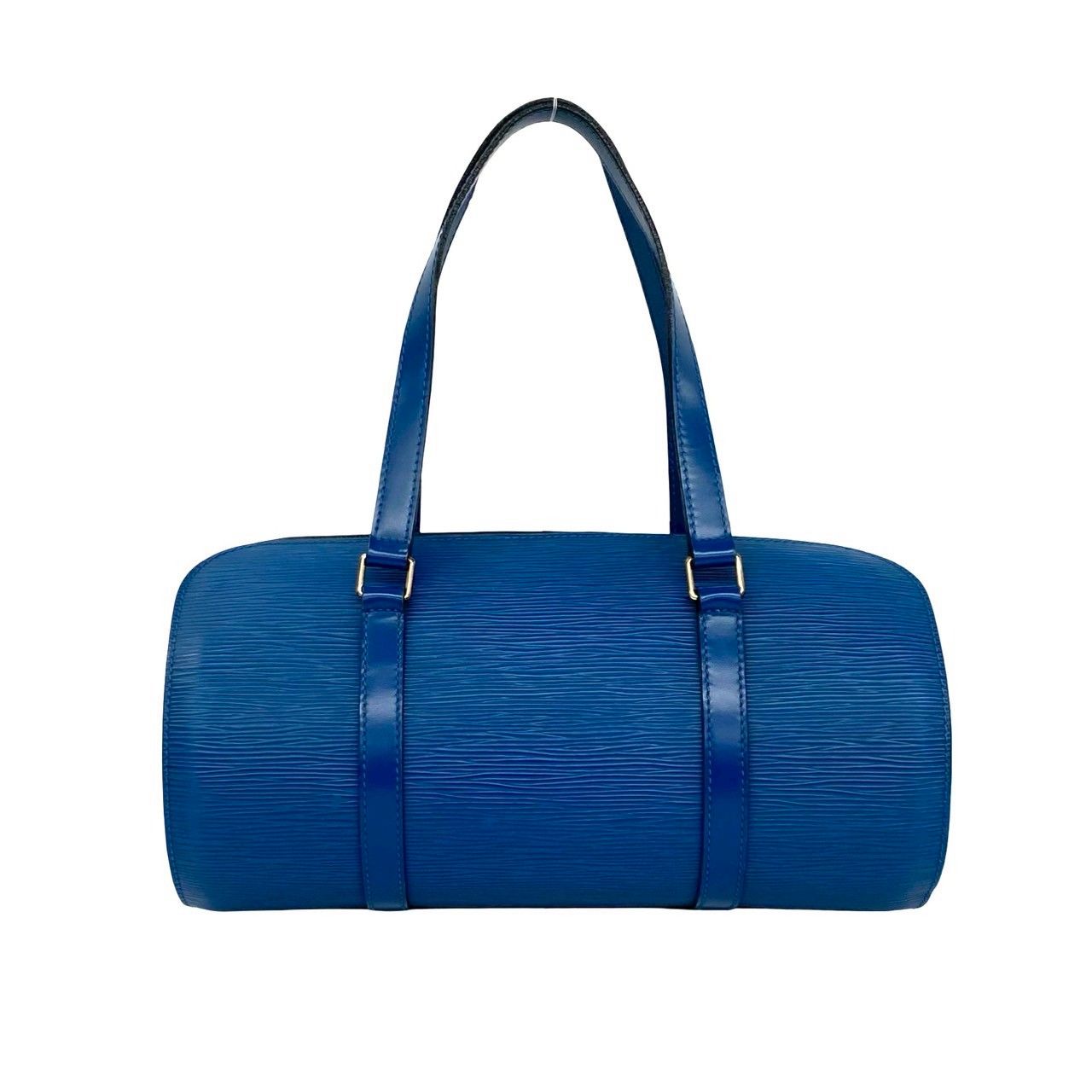Louis Vuitton Vintage Papillon Epi Leather Handbag Drum Bag Toledo Blue — view 3