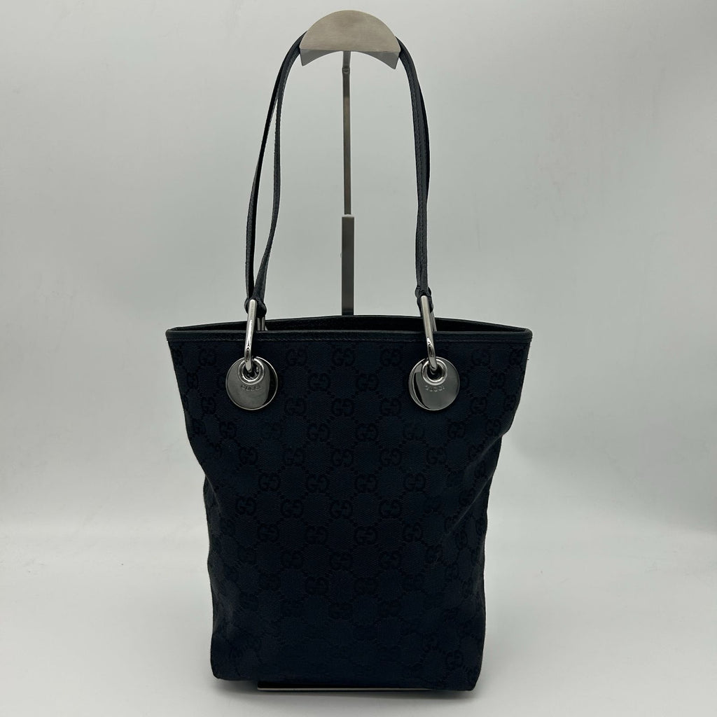 Gucci Tote Black GG Pattern Canvas