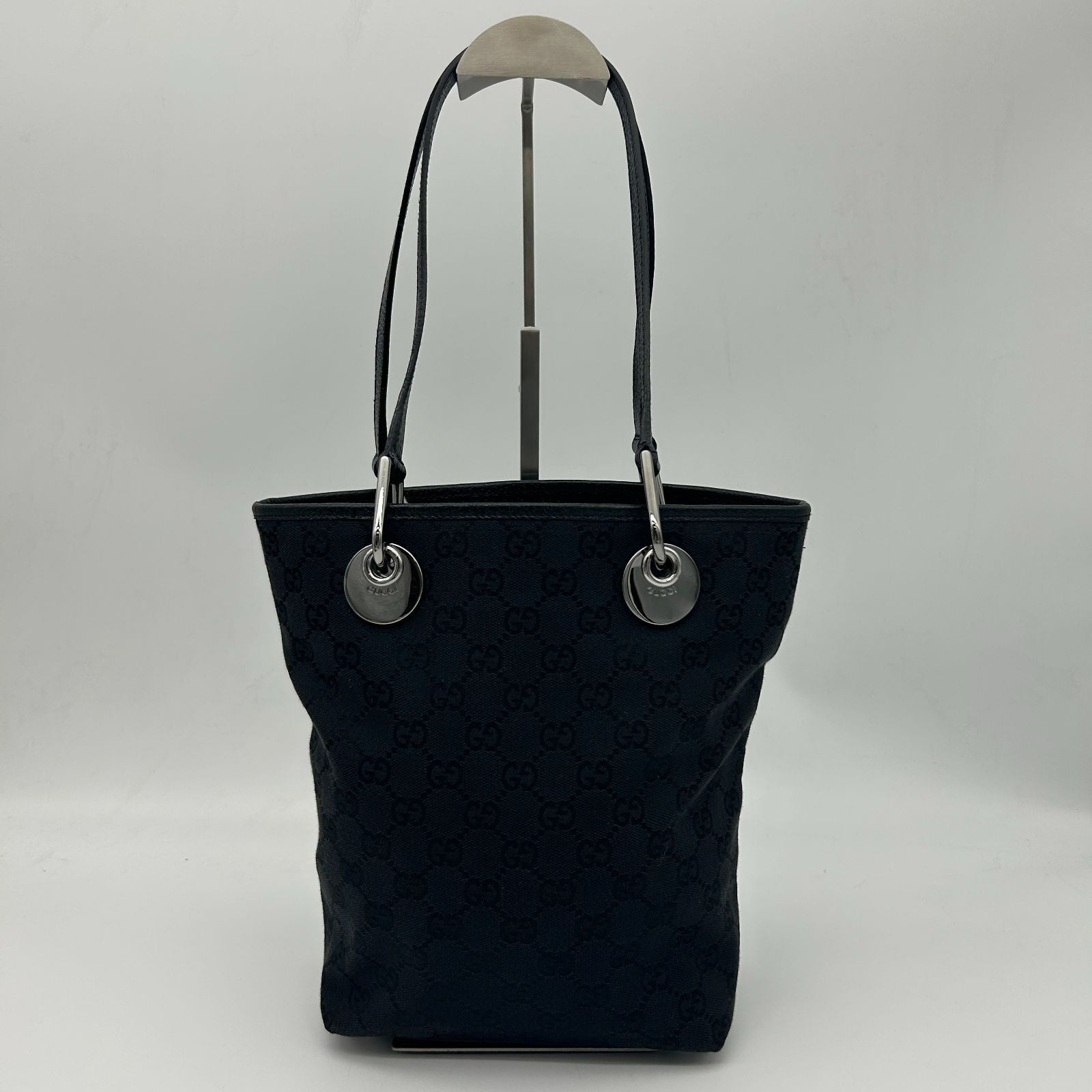Gucci Tote Black GG Pattern Canvas