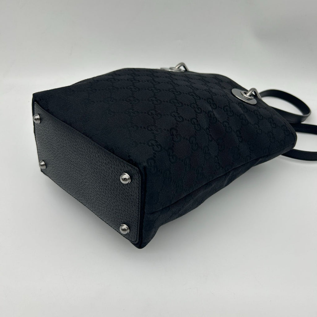 Gucci Tote Black GG Pattern Canvas — view 9
