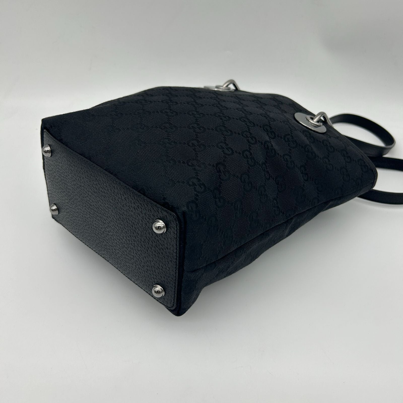 Gucci Tote Black GG Pattern Canvas — view 9