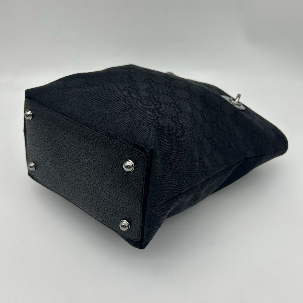Gucci Tote Black GG Pattern Canvas — view 7