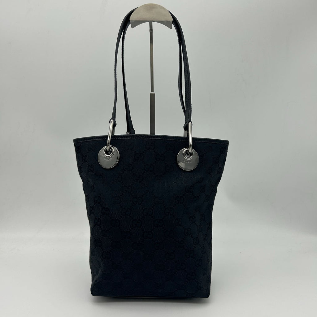 Gucci Tote Black GG Pattern Canvas — view 4