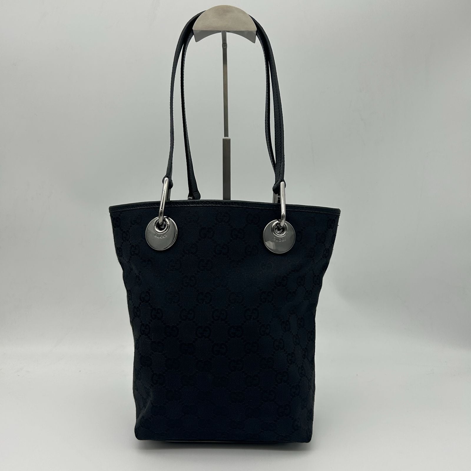 Gucci Tote Black GG Pattern Canvas — view 4