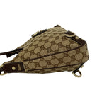 Gucci GG Logo Pattern Canvas Leather Shoulder Bag Mini Tote Brown — view 5