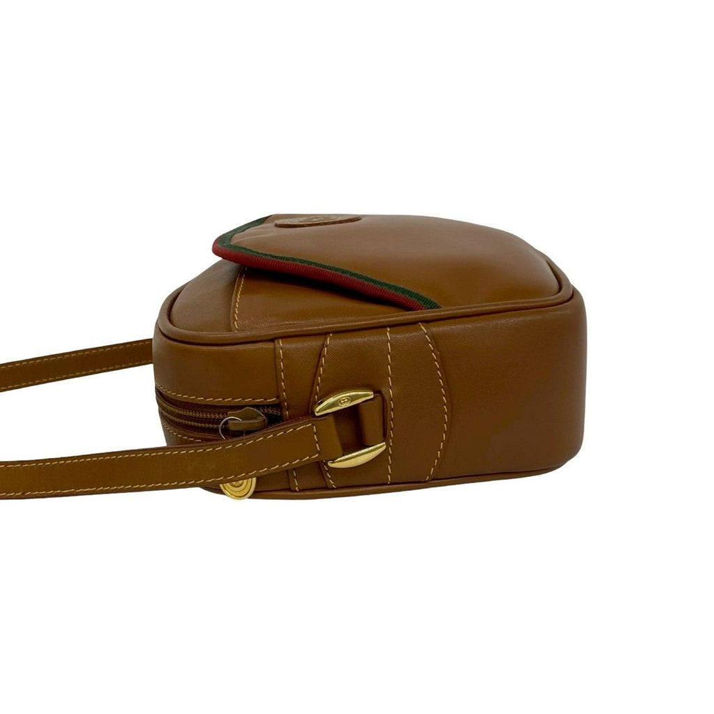 Gucci Vintage Sherry Line GG Logo Leather Mini Shoulder Bag Crossbody Pochette — view 5