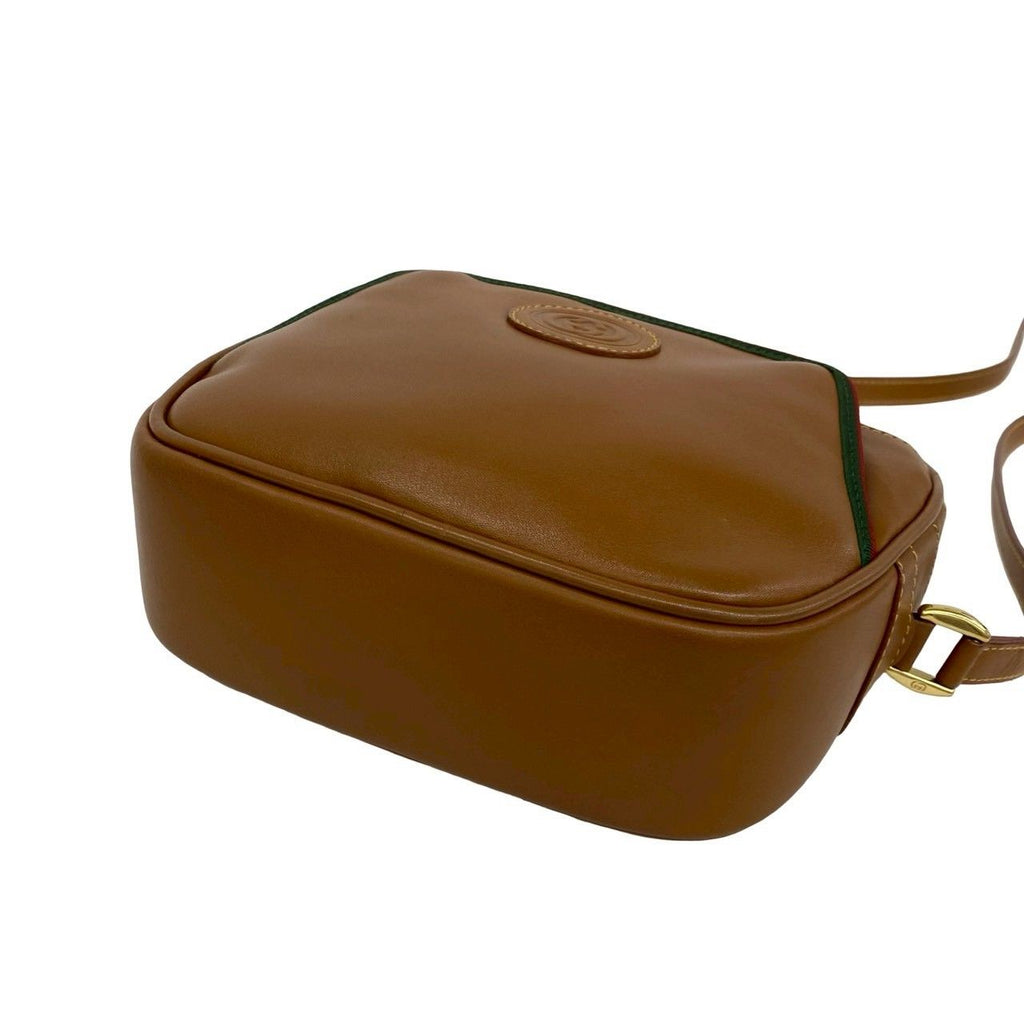 Gucci Vintage Sherry Line GG Logo Leather Mini Shoulder Bag Crossbody Pochette — view 8