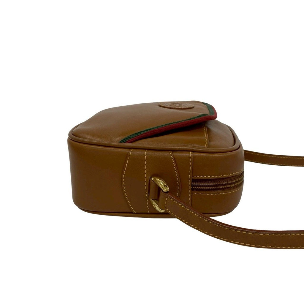 Gucci Vintage Sherry Line GG Logo Leather Mini Shoulder Bag Crossbody Pochette — view 6