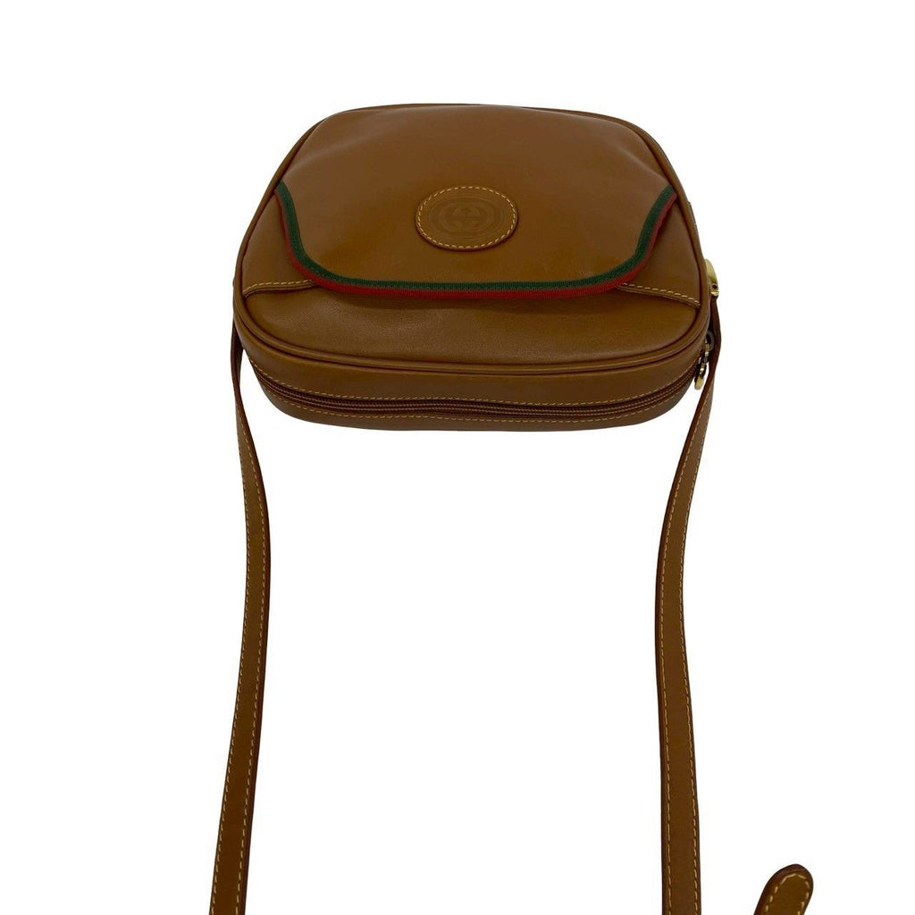 Gucci Vintage Sherry Line GG Logo Leather Mini Shoulder Bag Crossbody Pochette — view 4