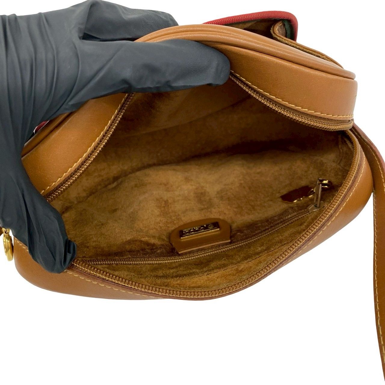 Gucci Vintage Sherry Line GG Logo Leather Mini Shoulder Bag Crossbody Pochette — view 9