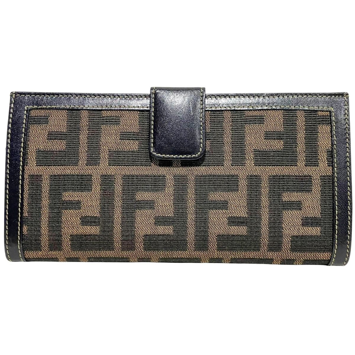 Fendi Zucca Pattern Wallet Canvas Leather — view 2