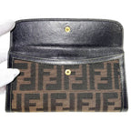 Fendi Zucca Pattern Wallet Canvas Leather — view 3