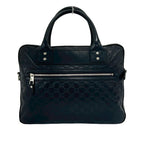 Gucci Sherry Line Guccissima GG Logo Pattern Leather 2-Way Shoulder Bag Black — view 3