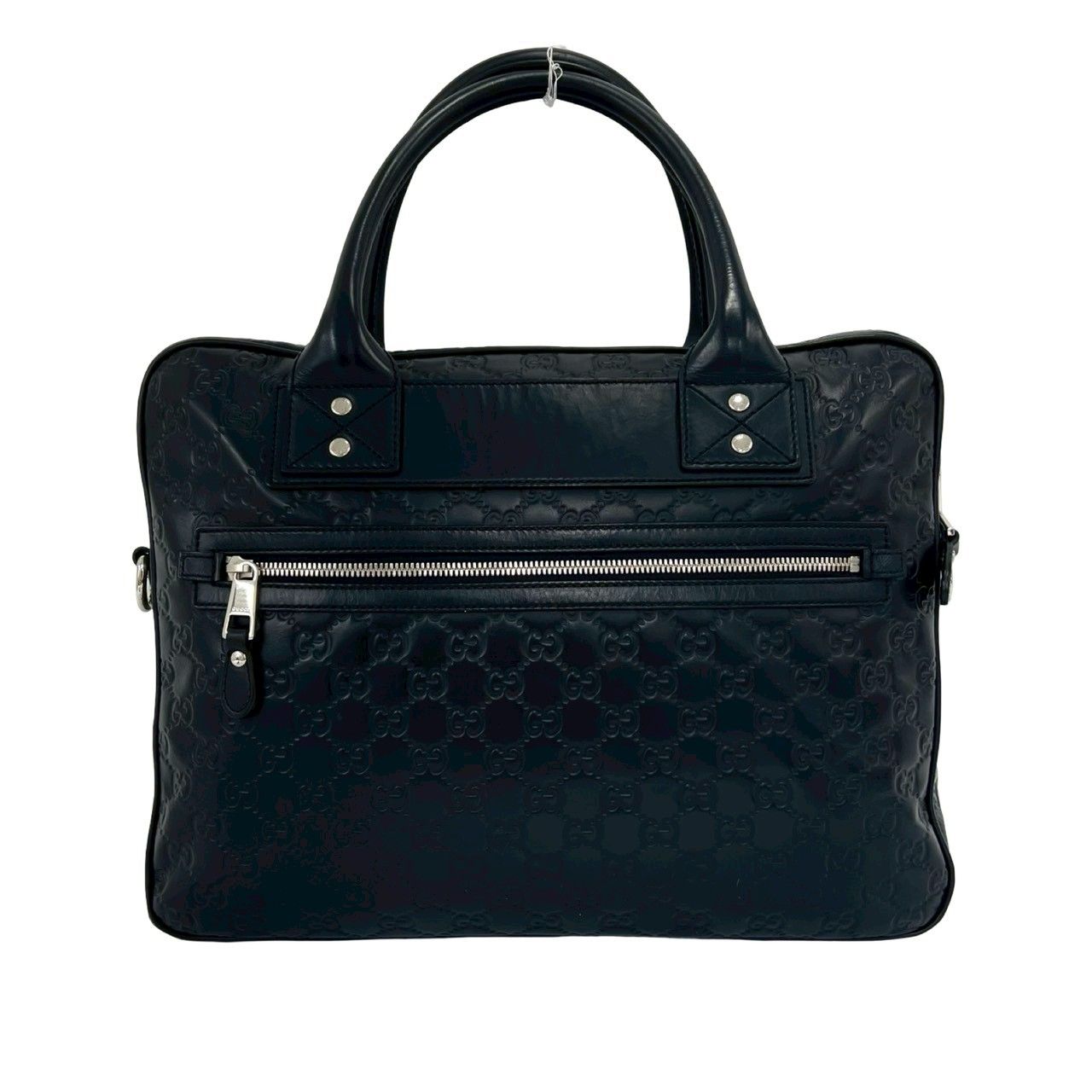 Gucci Sherry Line Guccissima GG Logo Pattern Leather 2-Way Shoulder Bag Black — view 3