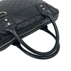 Gucci Sherry Line Guccissima GG Logo Pattern Leather 2-Way Shoulder Bag Black — view 4