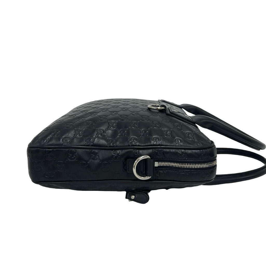 Gucci Sherry Line Guccissima GG Logo Pattern Leather 2-Way Shoulder Bag Black — view 8