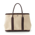 Hermes 02 Garden Party Toilet Ash Buffalo Tote Beige Brown PM 36