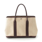 Hermes 02 Garden Party Toilet Ash Buffalo Tote Beige Brown PM 36