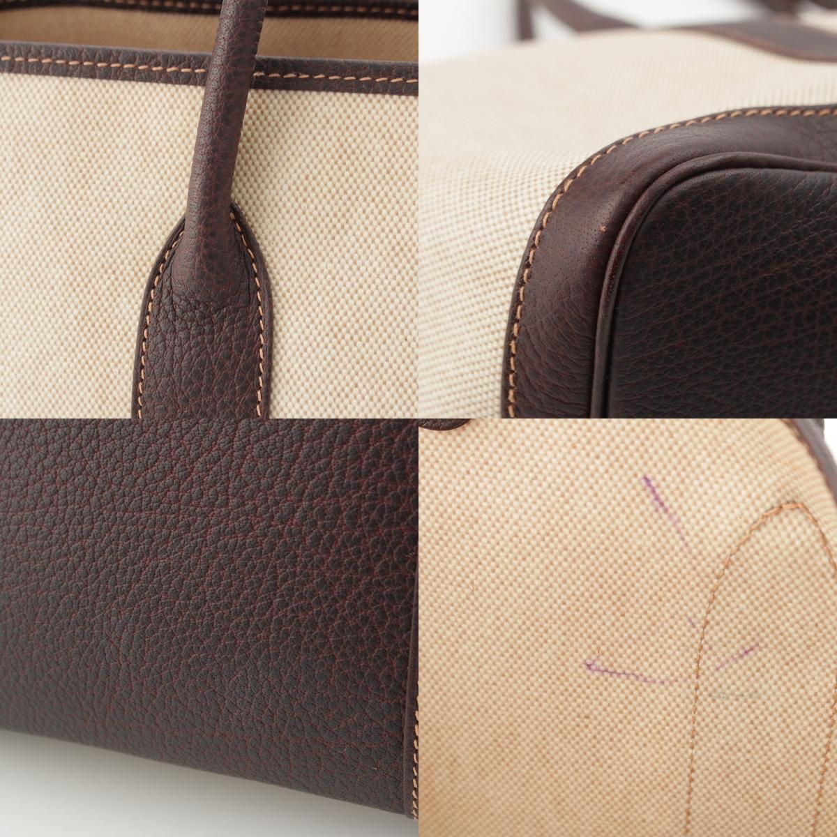 Hermes 02 Garden Party Toilet Ash Buffalo Tote Beige Brown PM 36 — view 9
