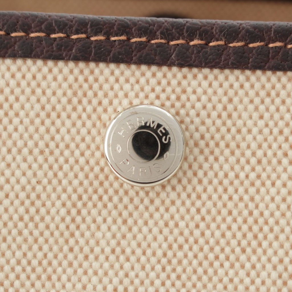 Hermes 02 Garden Party Toilet Ash Buffalo Tote Beige Brown PM 36 — view 7