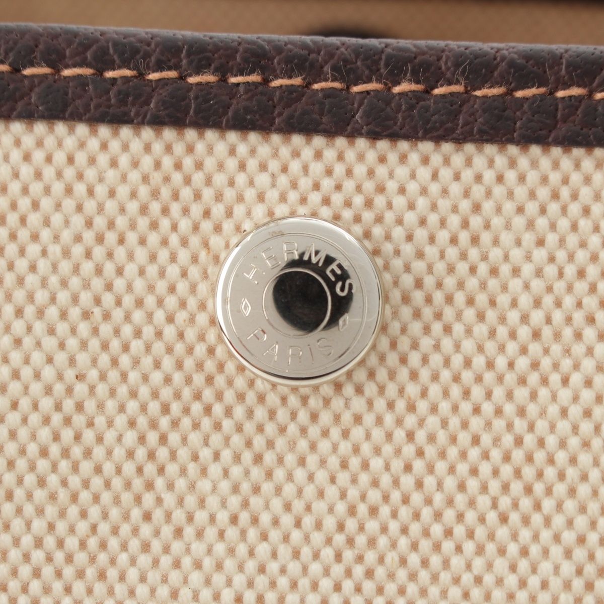 Hermes 02 Garden Party Toilet Ash Buffalo Tote Beige Brown PM 36 — view 7