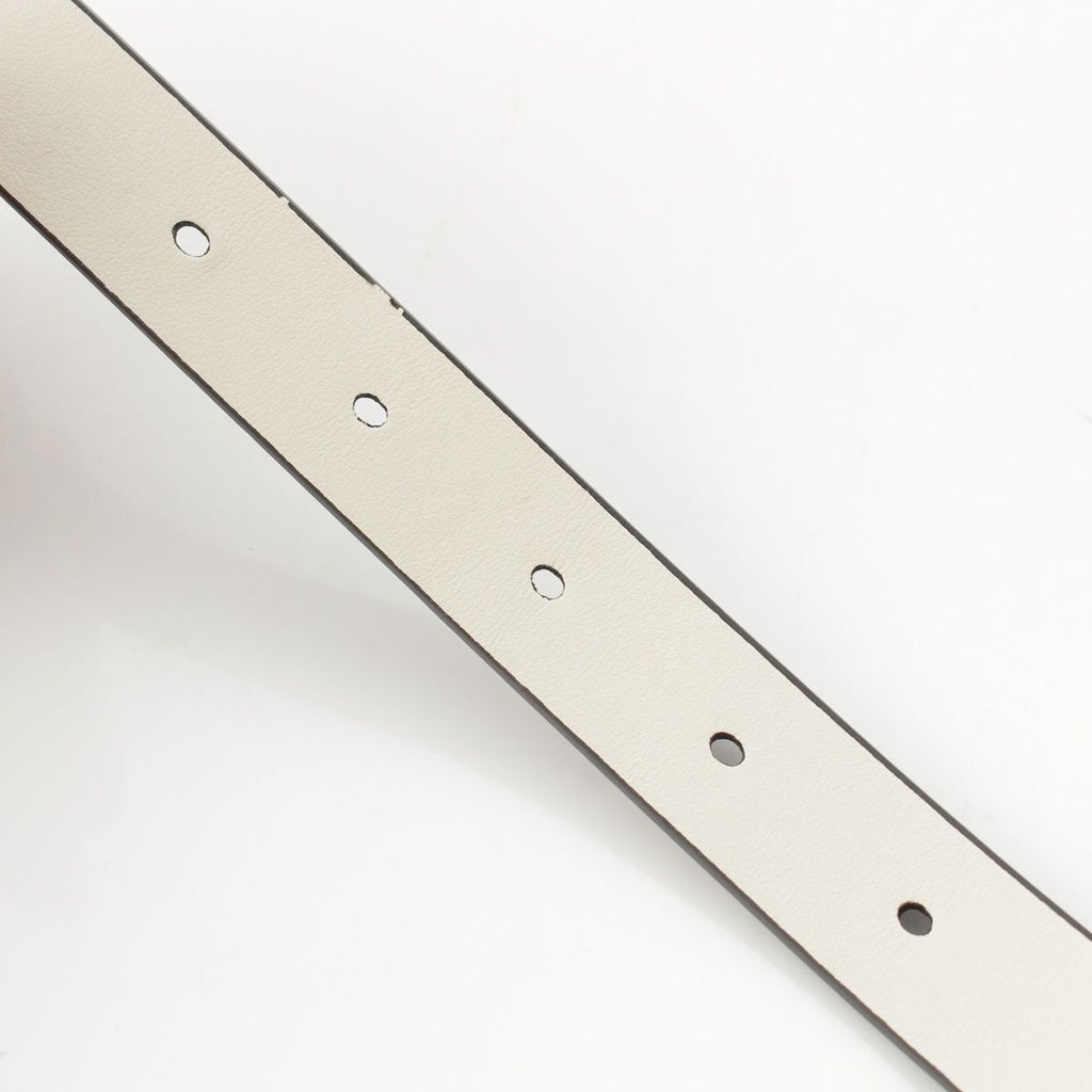 Dior CD Logo 30 Toronto Montaigne 20 Slim Smooth Calfskin Reversible Belt White — view 9