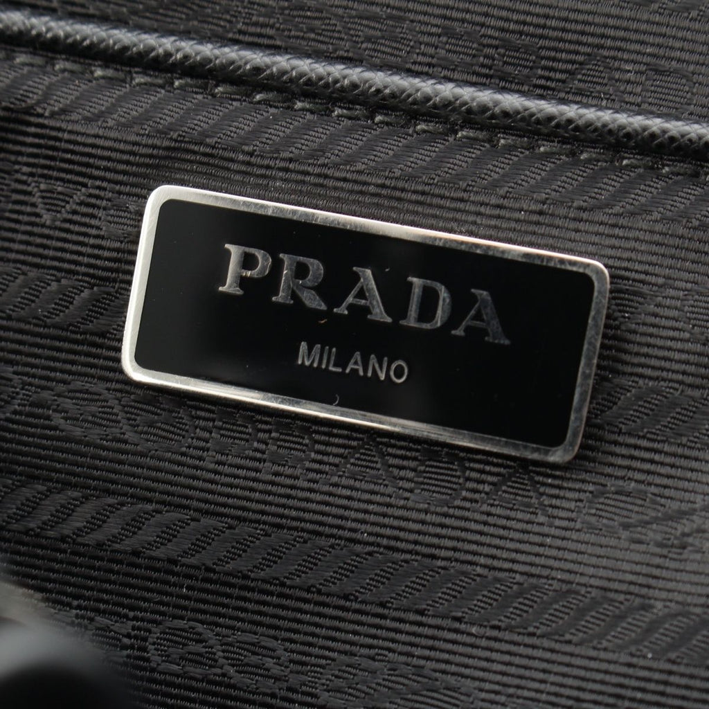 Prada Tessuto Nylon Logo Backpack Black — view 7