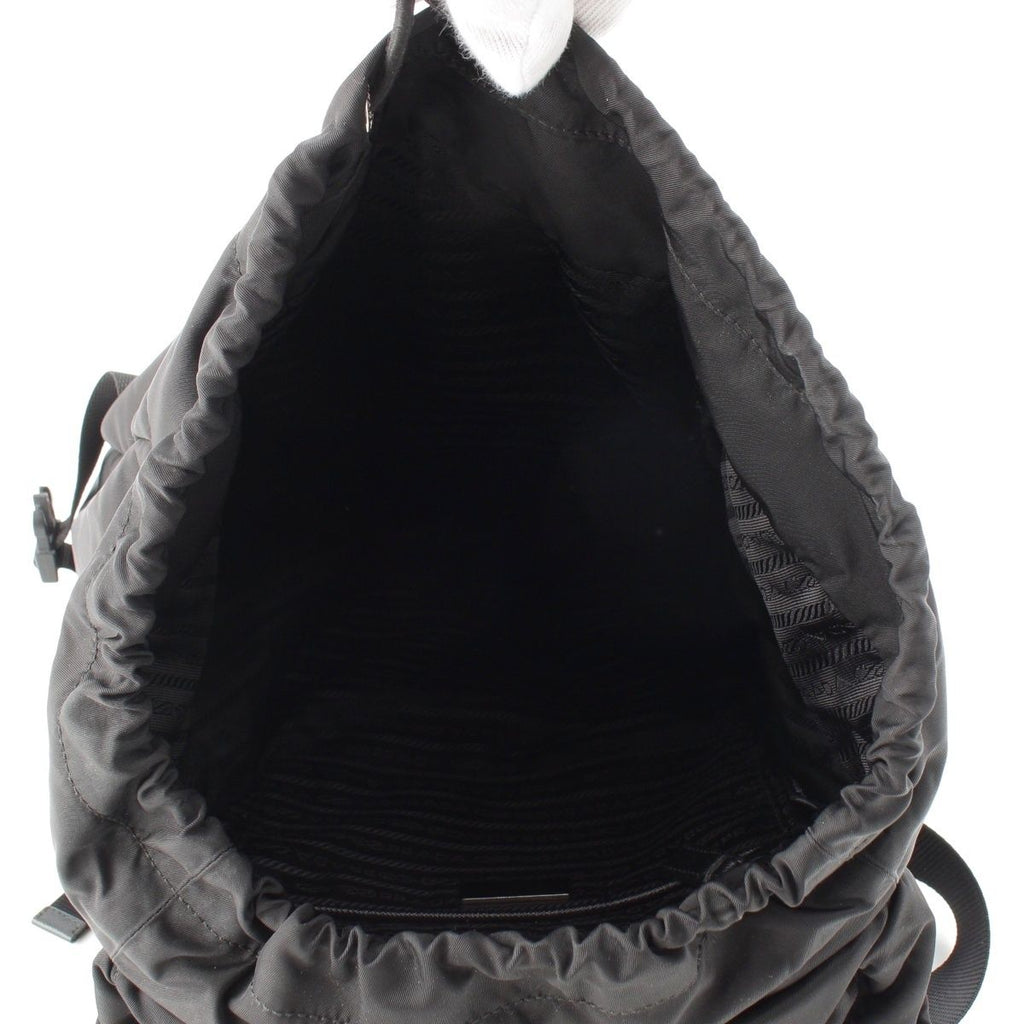 Prada Tessuto Nylon Logo Backpack Black — view 6