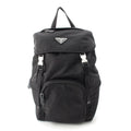 Prada Tessuto Nylon Logo Backpack Black