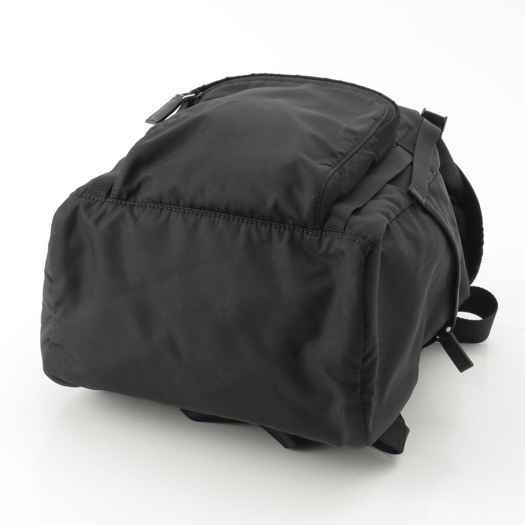 Prada Tessuto Nylon Logo Backpack Black — view 5
