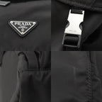 Prada Tessuto Nylon Logo Backpack Black — view 8