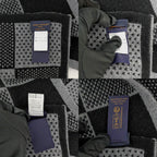 Louis Vuitton Scarf Damier Heritage Noir Black Wool Marque — view 8