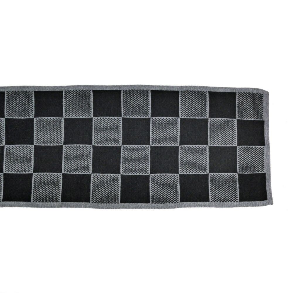 Louis Vuitton Scarf Damier Heritage Noir Black Wool Marque — view 5