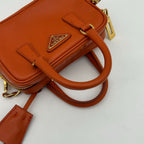 Prada Orange Saffiano Leather Shoulder — view 8