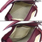 Loewe Shoulder Bag Puzzle Small Wine Garnet Ivory Soft Grain Calf Silver — view 5