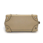 Celine Handbag Luggage Micro Dune Drummed Calfskin Silver — view 4