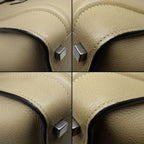 Celine Handbag Luggage Micro Dune Drummed Calfskin Silver — view 8