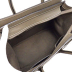 Celine Handbag Luggage Micro Suri Drummed Calfskin Silver — view 5