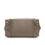 Celine Handbag Luggage Micro Suri Drummed Calfskin Silver — view 4