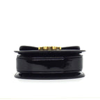 Celine Shoulder Bag Mini Besace Clair Black Patent Calfskin Gold — view 4