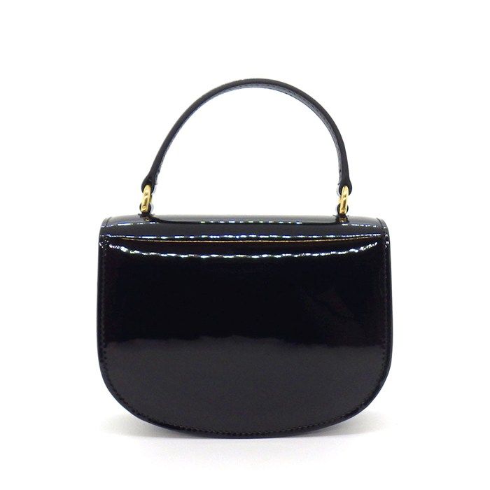 Celine Shoulder Bag Mini Besace Clair Black Patent Calfskin Gold — view 2
