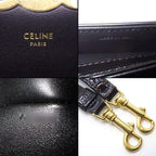 Celine Shoulder Bag Mini Besace Clair Black Patent Calfskin Gold — view 7