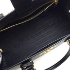 Prada Tote Shoulder Bag 2-Way Black Saffiano Leather Gold — view 6