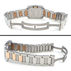 Cartier Watch Tank Anne Gray SM Rectangular Guilloche Silver Dial 18k Pink Gold — view 3