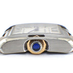 Cartier Watch Tank Anne Gray SM Rectangular Guilloche Silver Dial 18k Pink Gold — view 2