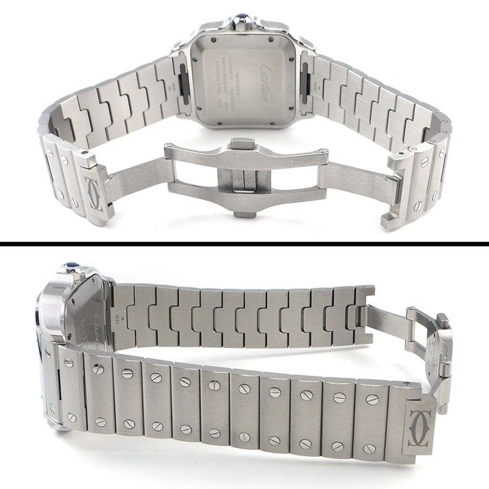 Cartier Watch Santos LM Date Square Silver Opa Line Dial SS Automatic Winding — view 3