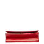 Chanel Quilted CC Logo Chain Shoulder Bag Red Lambskin — view 3