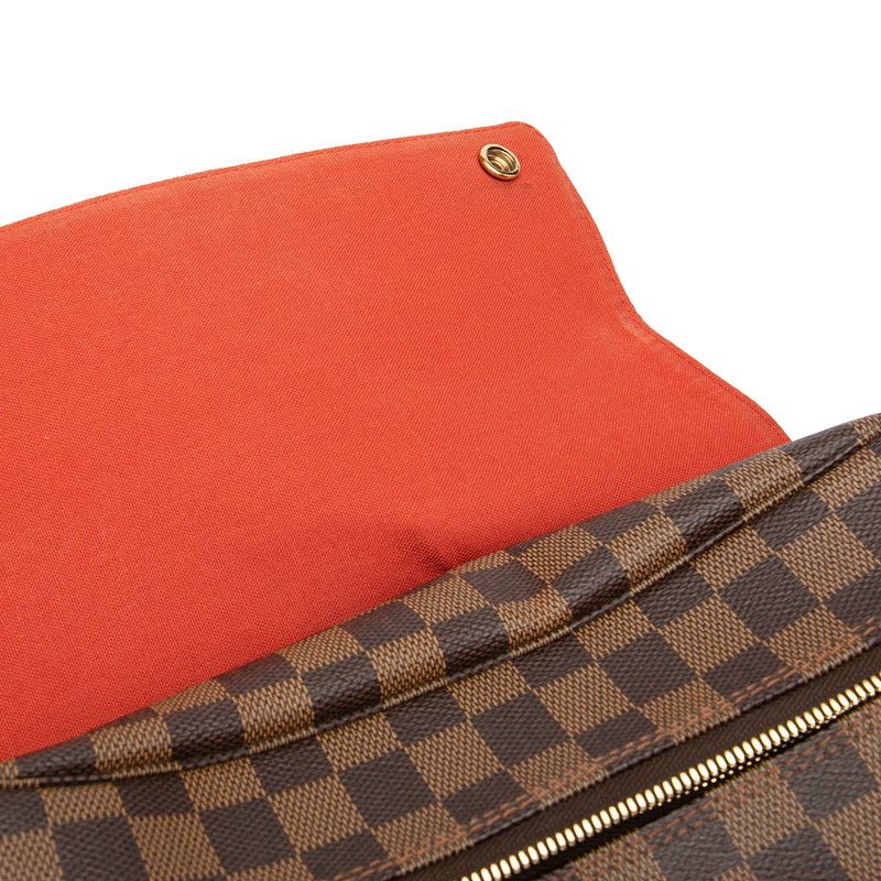 Louis Vuitton Damier Naviglio Crossbody Shoulder Bag Brown Leather — view 6