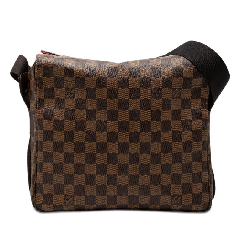 Louis Vuitton Damier Naviglio Crossbody Shoulder Bag Brown Leather