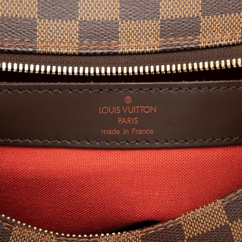 Louis Vuitton Damier Naviglio Crossbody Shoulder Bag Brown Leather — view 8